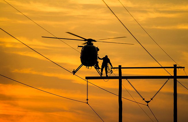 Arizona Transmission Line Construction Helicopters