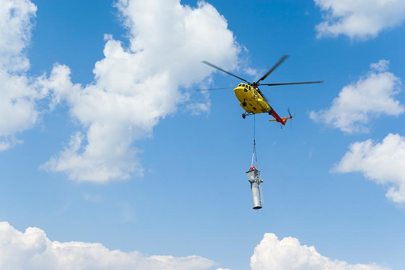 Tower Construction by Helicopter in Arizona